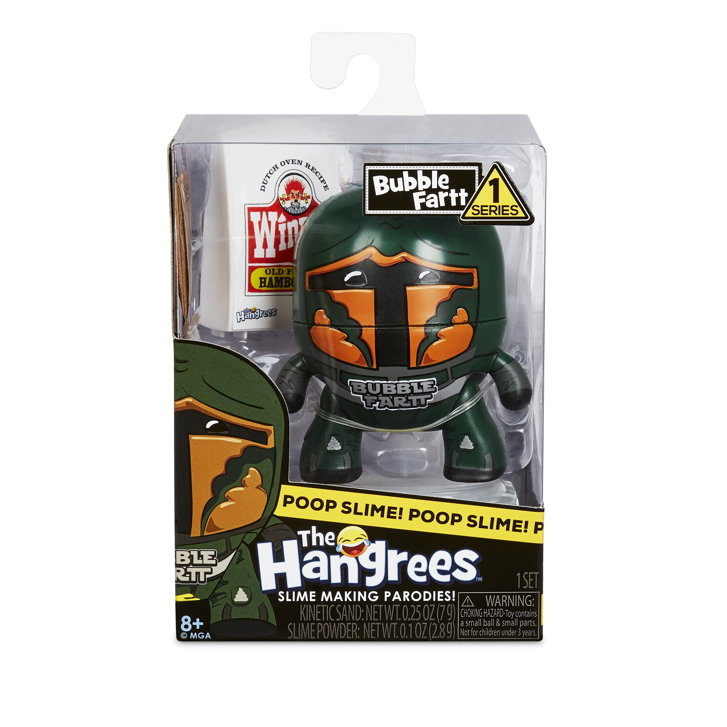 The Hangrees Bubble Fartt Collectible Parody Figure with Slime, Great Gift for Children Ages 6, 7, 8+