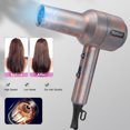 thumbnail image 2 of Secador de pelo eléctrico 1800W Soplador de pelo para el hogar Viento frío y caliente TFixol  Gris y enchufe de EE. UU., 2 of 7