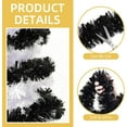 thumbnail image 4 of 98ft Black Tinsel Garland Christmas Foil Tinsel Garland Decoration Metallic Banner Wall Hanging Tinsel Streamers Garland for Christmas Tree Birthday Party Decorations, 4 of 6