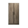 thumbnail image 4 of Prepac Elite 2-Door Drifted Gray Freestanding Wardrobe Cabinet / Armoire for Adults & Kids, 20"Dx32"Wx65"H, 4 of 14