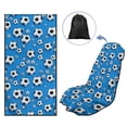 thumbnail image 5 of Xixirimido Gym Car Seat Cover Towel Sweatproof Protector for Post-Workout Large Universal Front Seat Mat Non-Slip for Cars, Trucks, SUVs, Soccer Balls Blue, 2Pack, 5 of 8