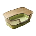 thumbnail image 2 of Large High Sided Cat Litter Box with Scoop, Semi Enclosed Splash Proof Kitty Toilet Tray, Open Top Easy Clean Litter Pan with Anti Scatter Design for Medium Cats and Kittens, 2 of 6