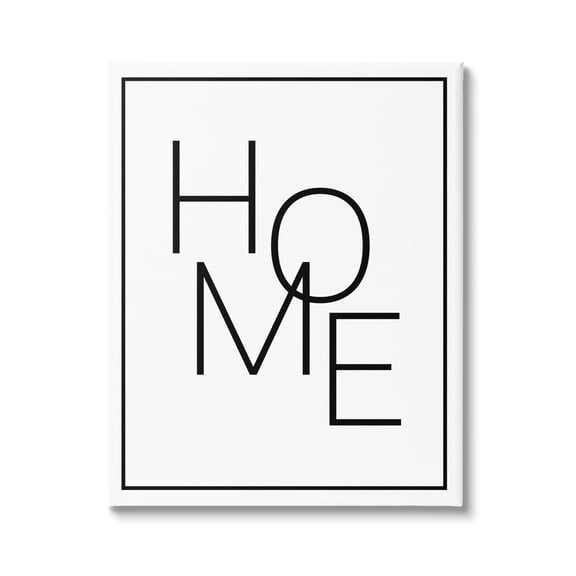 Stupell Industries Minimal Home Phrase Inspirational Painting Gallery Wrapped Canvas Print Wall Art, 16 x 20