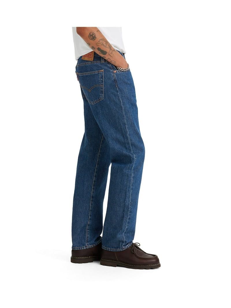 Levi's 501 Men's Straight Leg Jeans, Dark Blue, 34W x 32L