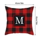 thumbnail image 3 of RKSTN christmas pillow covers Twenty Six Letters Christmas Pillowcase Peach Skin Print Cushion Cover Plaid Cushion Pillowcase, 3 of 3