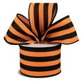 thumbnail image 3 of Halloween Ribbon Wired Edge Striped - 2.5" x 10 Yards, Orange, Black, Wreath Decor, Fall Decorations, 3 of 3