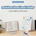 thumbnail image 2 of JIELISI Book Stand Holder Portable Multifunctional Magnetic White Board Paper Clipboard Bookstand Reading with Pen Slot Support for Reading Hands Free Student Writing Bracket Office Access, 2 of 7