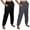 Black, variant on Trushirts Women's Plus 2 Pack Polyester Sweatpants, Black 3XL Relaxed Fit with Drawstring Waist & Side Pockets, Casual Lounge Light Workout Tapered Leg Pants