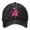 Black, variant on Women Cancer Awareness Month Printed Washed Baseball Cap Outdoor Sports Hat Adjustable Ribbon Embroidered Denim Purple One Size