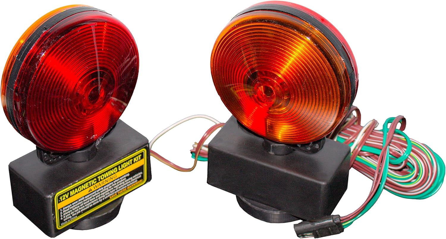 LifeSupplyUSA LED Volt Magnetic Towing Trailer Tow Light Tail Light Haul Kit for Auto, Boat, RV, Trailer