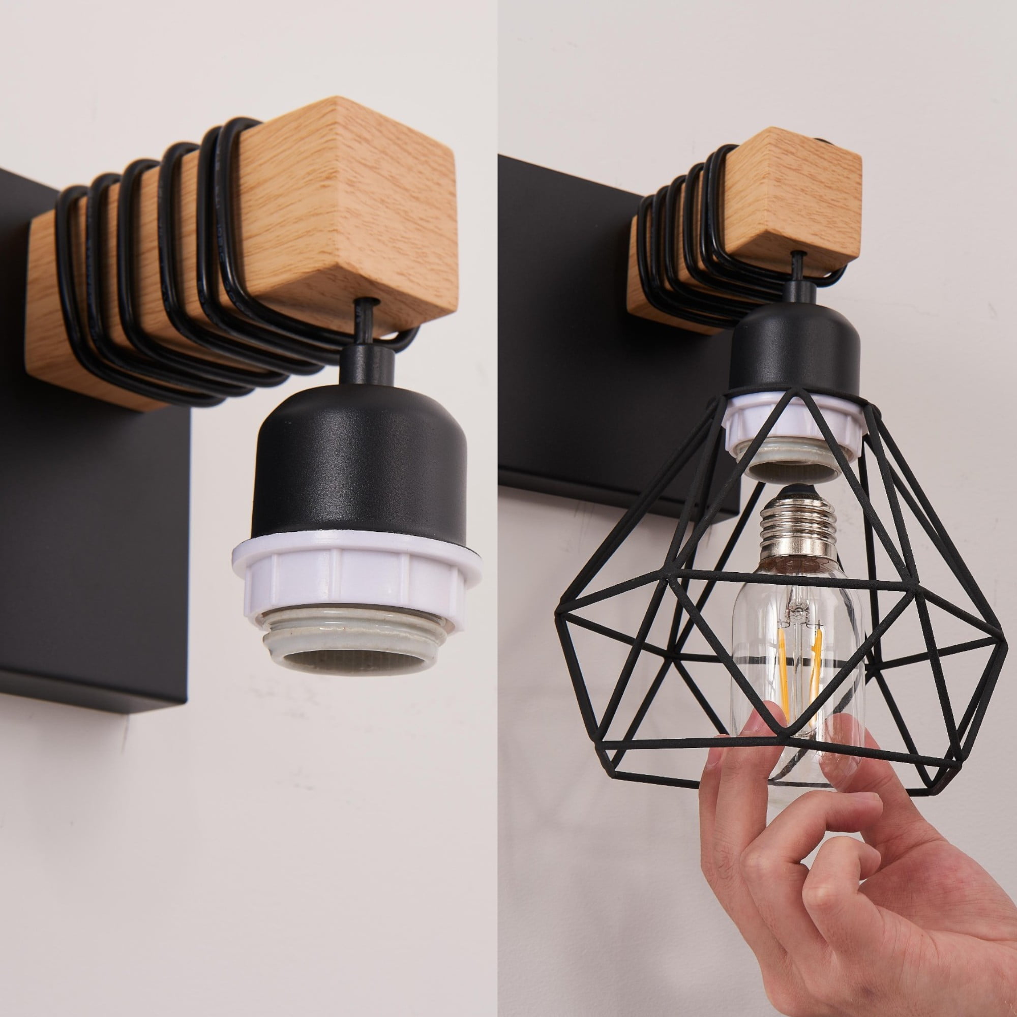 JESTOP Farmhouse Bathroom Vanity Light with 4/5/6 Lights for Bathroom, Hallway (Bulb Not Included)
