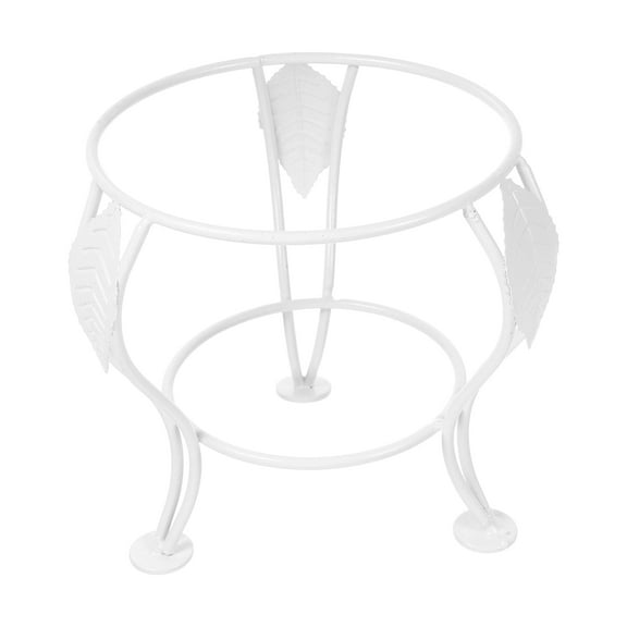 Hytrove White Iron Garden Globe Stand with Decorative Gazing Globe - Outdoor Yard Ornament for Patio and Lawn