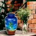 thumbnail image 4 of FOREVER URNS Adult Cremation Urn Love Beach Urn For Human Ashes, Handcrafted 220 Cu. In With Velvet Bag., 4 of 5