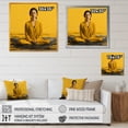 thumbnail image 4 of Designart "Yoga Bliss Finding Peace in Yellow and Grey" Spiritual Framed Wall Art Decor - Global Yellow Meditation Entryway Framed Wall Art, 4 of 6