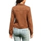 thumbnail image 3 of Chaqueta de ante sintético con flecos INSPIRE CHIC para mujer, chaquetas vintage western de manga larga con botones, color marrón, 3 of 6