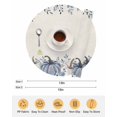 thumbnail image 6 of 15 Inch Round Placemats Set of 4, Thanksgiving Non Slip Heat Insulation PP Table Mats, Fall Country Blue White Pumpkin Leaves Washable Place Mats for Kitchen Dining Party Table Decor, 6 of 7
