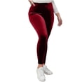 thumbnail image 2 of Velour Leggings Soft High Waist Women Warm Winter Yoga Pants, 2 of 5