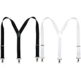thumbnail image 4 of CTM®  Elastic Solid Color Y-Back Suspender with Swivel Hook Ends (Men's Big &, 4 of 5