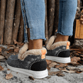 thumbnail image 3 of XILOO Women’s Cozy Micro Suede Winter Slippers with Memory Foam, Fuzzy Faux Fur Collar, Warm Indoor Outdoor House Shoes, 3 of 6