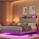thumbnail image 1 of Qinaqin King-Size Floating Cama Frame con LE cm de Profundidad Lights Charging Station Upholstered Platform Almacenamiento Alturaeadboard Madera Slats Support (No Caja Spring Needed) Easy, 1 of 7