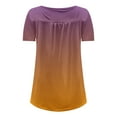 thumbnail image 6 of Giftesty Women Summer Loose Print Round-Neck T-Shirt Short Sleeve Casual Blouse, 6 of 6