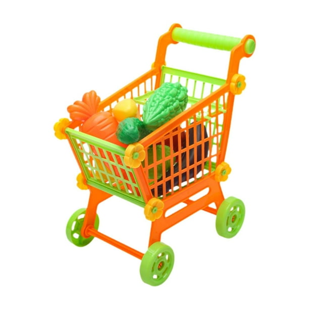 Juguete para El Auto de Compras para Niños, de Carrito de Juegos de Cocina, Simulación, Rol Preescolar Jugar Verduras de Frutas