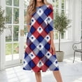 thumbnail image 2 of BOMYJESK Womens Maxi Dress 250th Anniversary USA Flag Floral A-Line Dress Independence Day Art Print 4th Of July 2026 Summer Dresses Casual Party Apparel Navy 3XL, 2 of 6