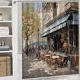thumbnail image 6 of Creowell European City Street Corner Pretty Shower Curtain Set with Hooks 100% Polyester Fiber Bathroom Decor 36x72, 6 of 7