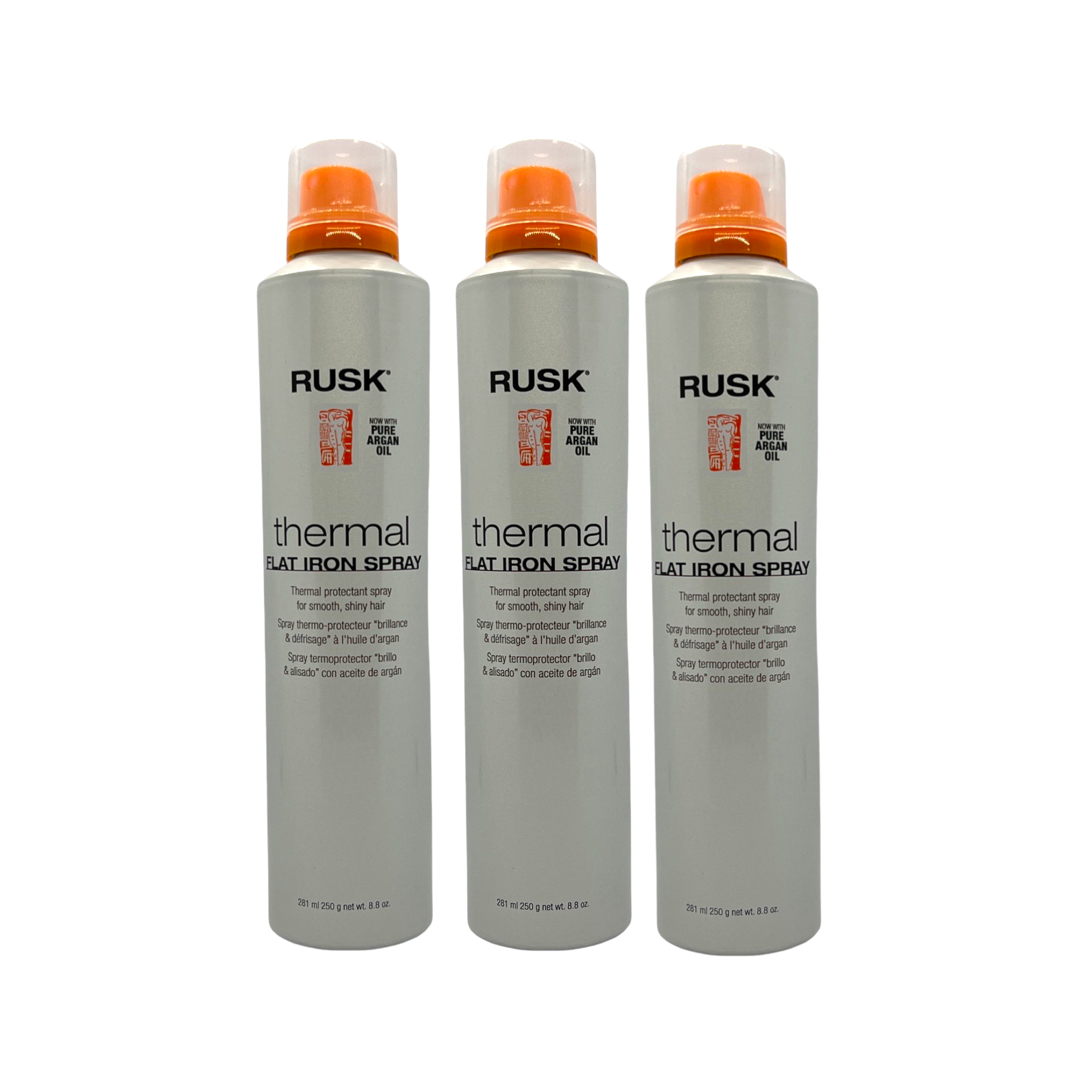 Rusk Thermal Flat Iron Spray 8.8 Oz (Pack of 3)
