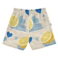 thumbnail image 2 of Valentine Blue Hearts Lemons Swim Trunks Board Shorts Beach Pants Bathing Bottoms S, 2 of 8