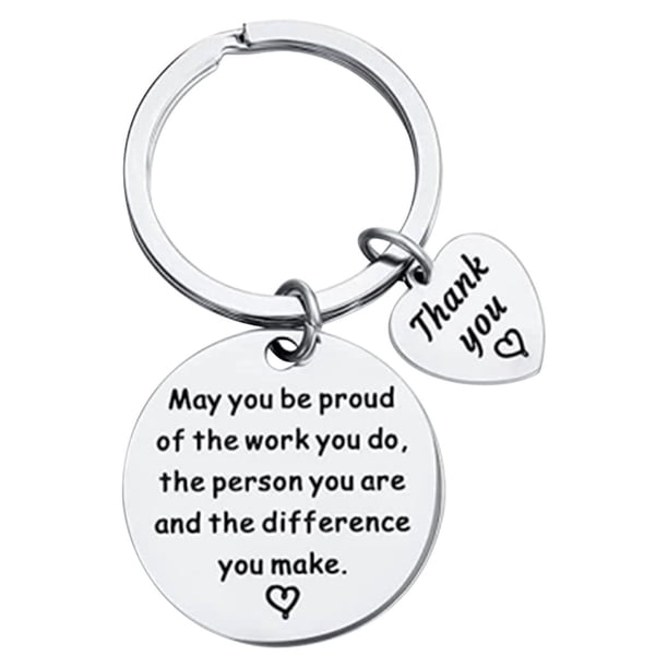 Llavero inspirador de acero inoxidable con frase motivadora | Regalo de amor y agradecimiento para amigos | Llavero motivacional para mujeres, hombres y estudiantes