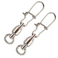 thumbnail image 1 of SPRING PARK 10Pcs Fishing Connector Pin Bearing Rolling Swivel Stainless Steel Snap Fishhook, 1 of 6