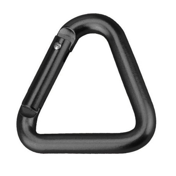 Yucurem Triangle Carabiner Ring Camping Carabiner Lightweight Fishing Climbing Acessories (Black)