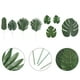 thumbnail image 4 of KAKOWELY 60 hojas de palma artificiales realistas de seis tipos, plantas verdes falsas, hojas verdes, decoración para fiestas temáticas de playa., 4 of 4