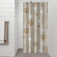 thumbnail image 2 of Dog Paw Footprint Shower Curtain 36"x72" ,Bathroom Decorative Shower Curtains Set with 12 Hooks,Modern Waterproof Washable Shower Curtain, 2 of 6