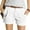 White, variant on BLOCLOALO Casual Shorts Stretch Shorts Women's Fashion Shorts Short Chino Trousers Pleated Fake Pocket Pants Work Shorts Active Shorts Comfy Shorts Beige L