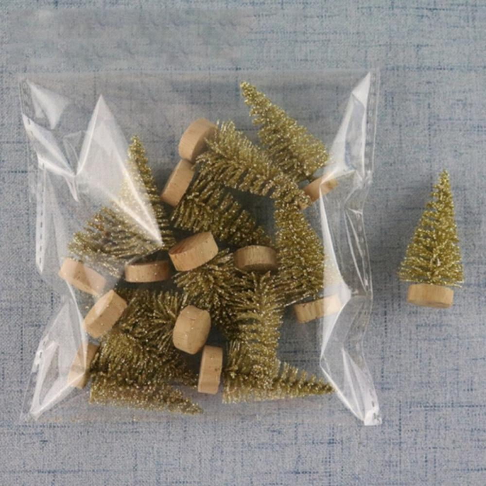 Big Clearance! 12pcs DIY Miniature Pine Trees Sisal Trees with Wood