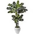 thumbnail image 3 of Nearly Natural 5967 Double Stalk Banana Tree in White Planter, 3 of 4