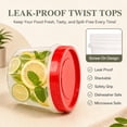 thumbnail image 3 of TINANA Freezer Storage Containers with Lids, 17 oz 6 Pack Twist Top Round Plastic Food Storage Containers, Leak Proof, Microwave Dishwasher Safe, 3 of 6