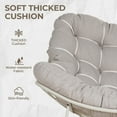thumbnail image 7 of EVERITE Steel Patio Rocking Chair with Padded Cushion, Beige, 7 of 7