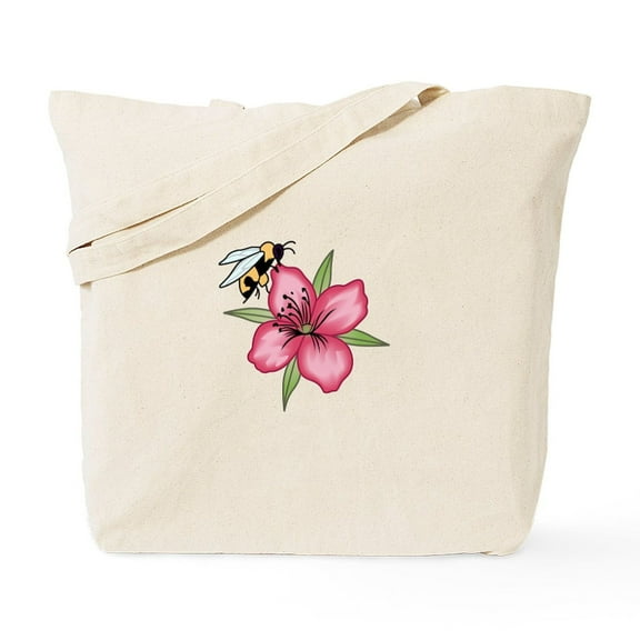 CafePress - BEE ON FLOWER Tote Bag - Unisex Canvas Tote Bag, Beige, 1-Piece