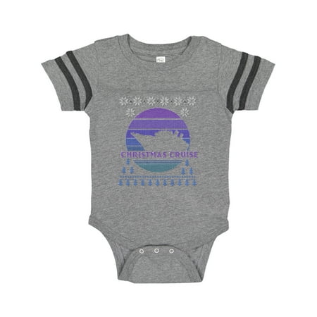

Inktastic Faux Ugly Sweater Christmas Cruise Gift Baby Boy or Baby Girl Bodysuit