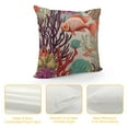 thumbnail image 4 of COMIO  Coral Pillow Covers,Decorative Throw Pillow Underwater Natural Elements Coral Reef Vivid Clam Pillow Cases Square Cushion Covers for Home Sofa Couch Colorful, 4 of 5