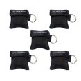 thumbnail image 2 of 5 PCS CPR Masques de Premiers Soins Kits Porte-Clés Unidirectionnels Kits d'Urgence Portables (Noir), 2 of 7