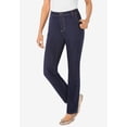 thumbnail image 2 of Woman Within Plus Size Petite Stretch Denim 5-Pocket Straight-Leg Jeans, 2 of 6
