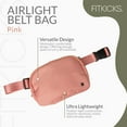thumbnail image 3 of FITKICKS Airlight Belt Bag Lightweight Fanny Pack, Waist Pouch with Adjustable Strap - Pink, 3 of 6