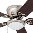 thumbnail image 3 of Prominence Home Benton 52" Brushed Nickel Low Profile Ceiling Fan with Light, 3 of 8