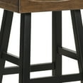 thumbnail image 3 of HomeRoots 516167 25 in. Backless Counter Height Bar Chair with Footrest Brown & Black, 3 of 5