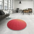 thumbnail image 4 of Ahgly Company Machine Washable Indoor Round Transitional Red Area Rugs, 4' Round, 4 of 7