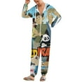 thumbnail image 2 of Wild Kratts Womens Mens Hooded Jumpsuit - Zip Up One Piece Pajamas Soft Cozy Winter Warm Plush Loungewear, 2 of 8